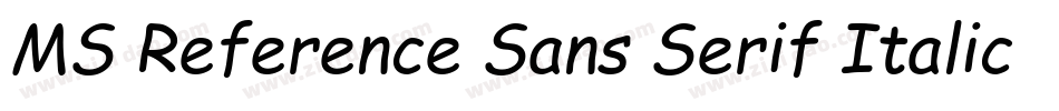 MS Reference Sans Serif Italic字体转换